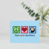 Peace Love Psychiatry Briefkaart (Staand voorkant)