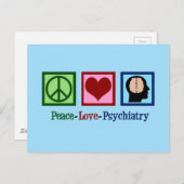 Peace Love Psychiatry Briefkaart (Voorkant / Achterkant)
