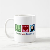 Peace Love Psychiatry Koffiemok (Links)