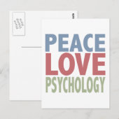Peace Love Psychology Briefkaart (Voorkant / Achterkant)