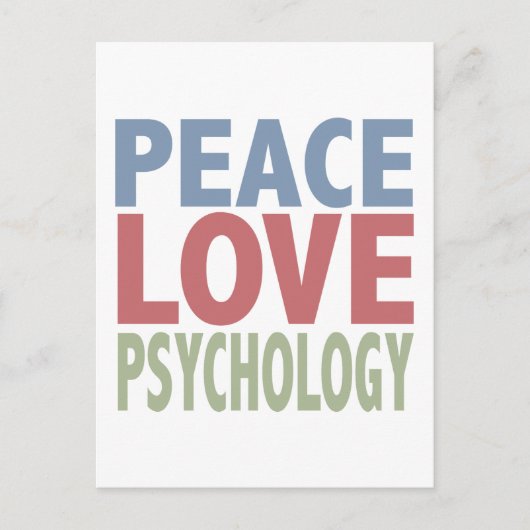 Peace Love Psychology Briefkaart (Voorkant)