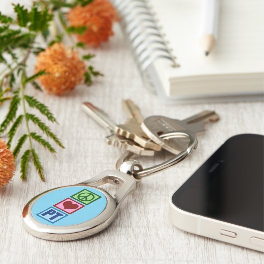 Peace Love PT Physical Therapy Sleutelhanger (Zijkant)