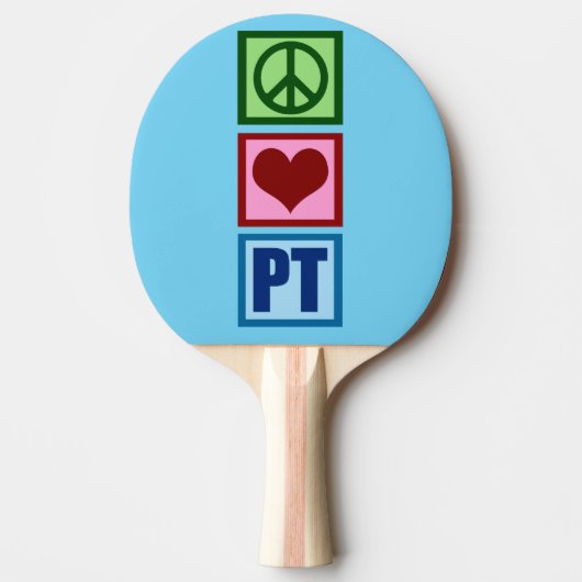 Peace Love PT Physical Therapy Tafeltennisbatje (Voorkant)