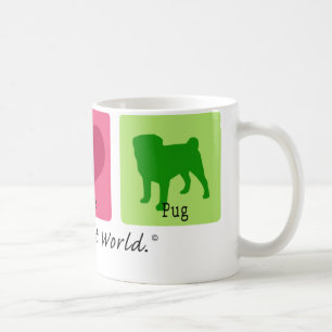 Peace Love Pug Koffiemok