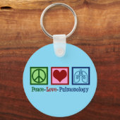 Peace Love Pulmonology Sleutelhanger (Voorkant)