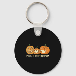 Peace Love Pumpkin Halloween Sleutelhanger