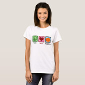Peace Love Pumpkin Women's T-shirt (Voorkant volledig)