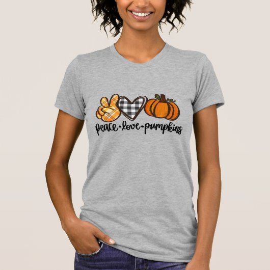 Peace Love Pumpkins Women's T-shirt (Voorkant)