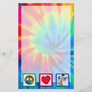 Peace, Love, Puppy Dogs Briefpapier