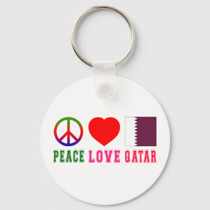 Peace Love Qatar Sleutelhanger