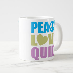 Peace Love Quilt Extra Grote Beker