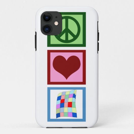 Peace Love Quilting Case-Mate iPhone Case (Achterkant)