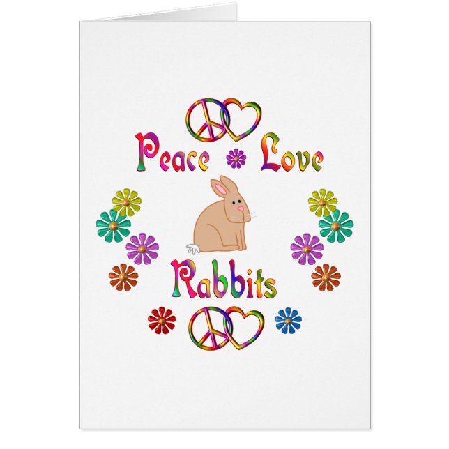 PEACE LOVE RABBITS (Voorkant)