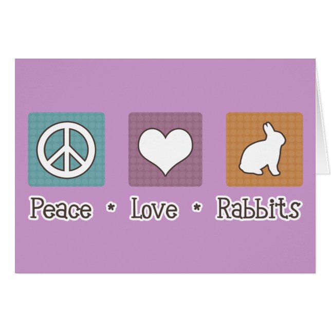 Peace Love Rabbits (Voorkant Horizontaal)