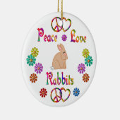 PEACE LOVE RABBITS KERAMISCH ORNAMENT (Rechts)