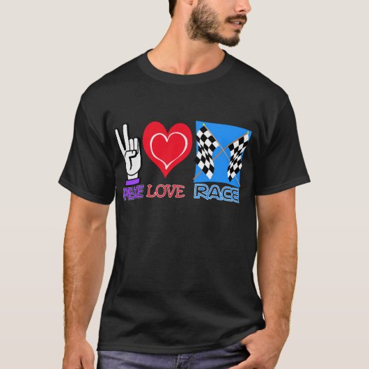 PEACE LOVE RACE T-SHIRT (Voorkant)