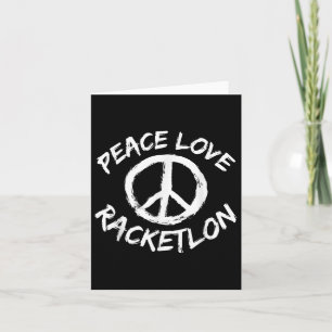 Peace Love Racketlon Gezegde Design Racketlon Play Kaart