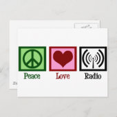 Peace Love Radio Briefkaart (Voorkant / Achterkant)