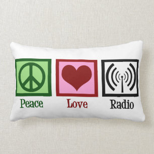 Peace Love Radio Kussen