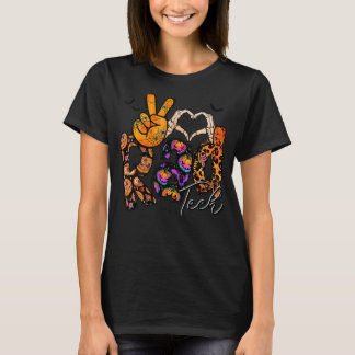 Peace Love Radiologic Technoloog Halloween Radio T-shirt