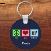 Peace Love Radiology Custom Radiologist Sleutelhanger (Voorkant)