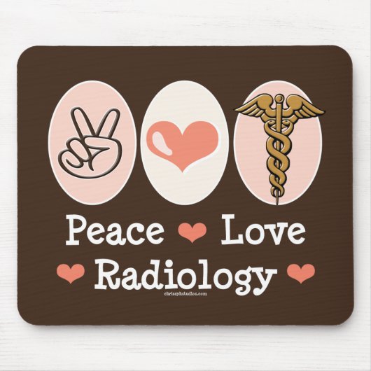 Peace Love Radiology-Muismat Muismat (Voorkant)