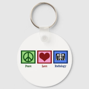 Peace Love Radiology Sleutelhanger