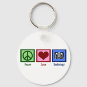 Peace Love Radiology Sleutelhanger (Achterkant)