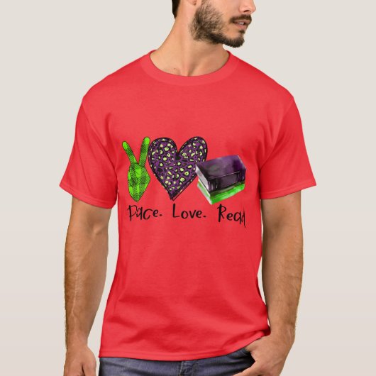 Peace Love Read family T-shirt (Voorkant)