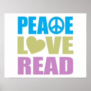 Peace Love Read Poster