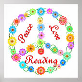 Peace Love Reading Poster (Voorkant)