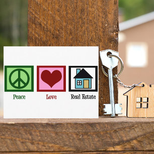 Peace Love Real Estate Briefkaart