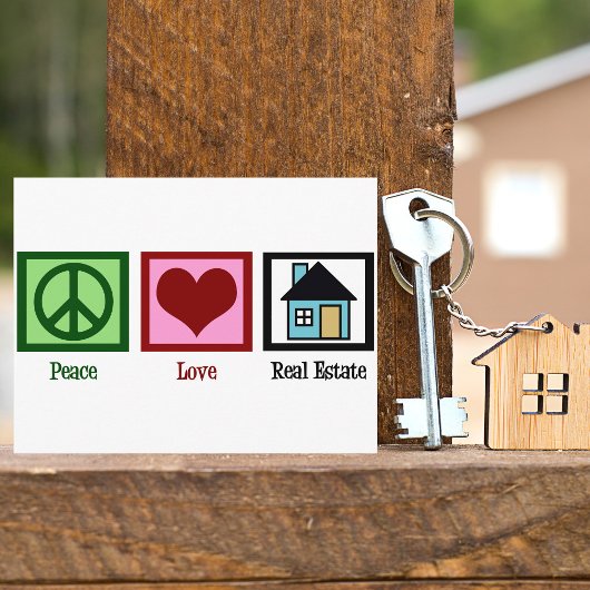 Peace Love Real Estate Briefkaart
