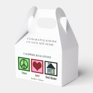 Peace Love Real Estate Custom Houwarming Bedankdoosjes
