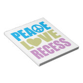 Peace Love Recess Notitieblok (Schuin)