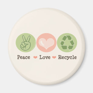 Peace Love Recyclen Magnet Magneet