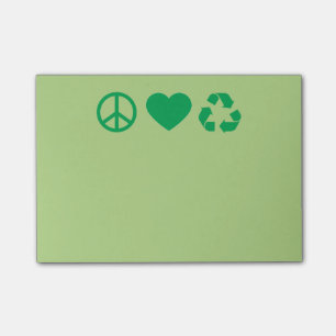Peace Love Recyclen Post-it® Notes