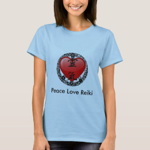Peace Love Reiki-optie 2 T-shirt