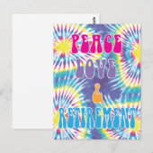 Peace Love & Retirement Funny Tie Dye Briefkaart (Voorkant / Achterkant)