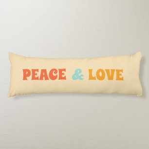 Peace & Love Retro Body Kussen