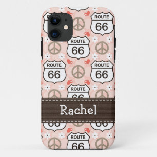 Peace Love Road Route 66 iPhone 11 Hoesje