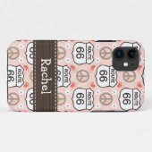 Peace Love Road Route 66 Case-Mate iPhone Case (Achterkant (horizontaal))