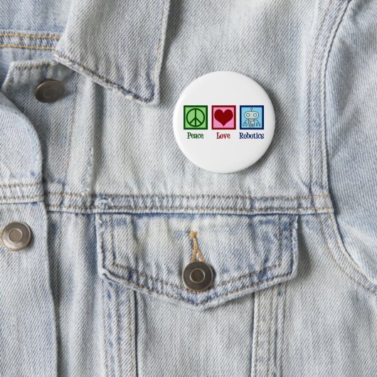 Peace Love Robotics Ronde Button 5,7 Cm (In situ)