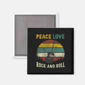 Peace Love Rock & amp; Roll gitarist Magneet (Voorkant / Achterkant)