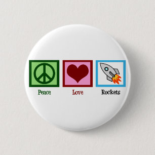 Peace Love Rocks Ronde Button 5,7 Cm