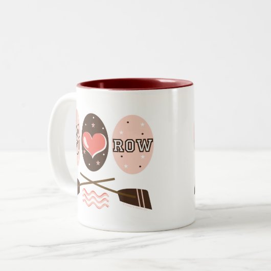 Peace Love Row Row Mok (Voorkant links)