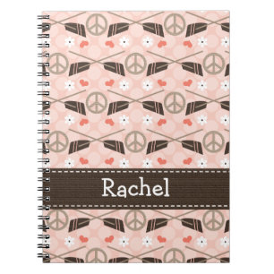 Peace Love Row Row Spiral Notebook Journal Notitieboek