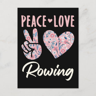 Peace Love Rowing Briefkaart