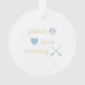 Peace Love Rowing Crew Heart Ores Blue and Gold (dos)