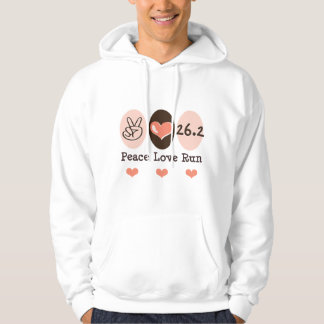 Peace Love run 26.2 Hooded Sweatshirt